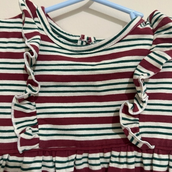 RUFFLE Butts 3/6 Months Peppermint Stripped Waterfall Bubble Romper - Picture 5 of 7